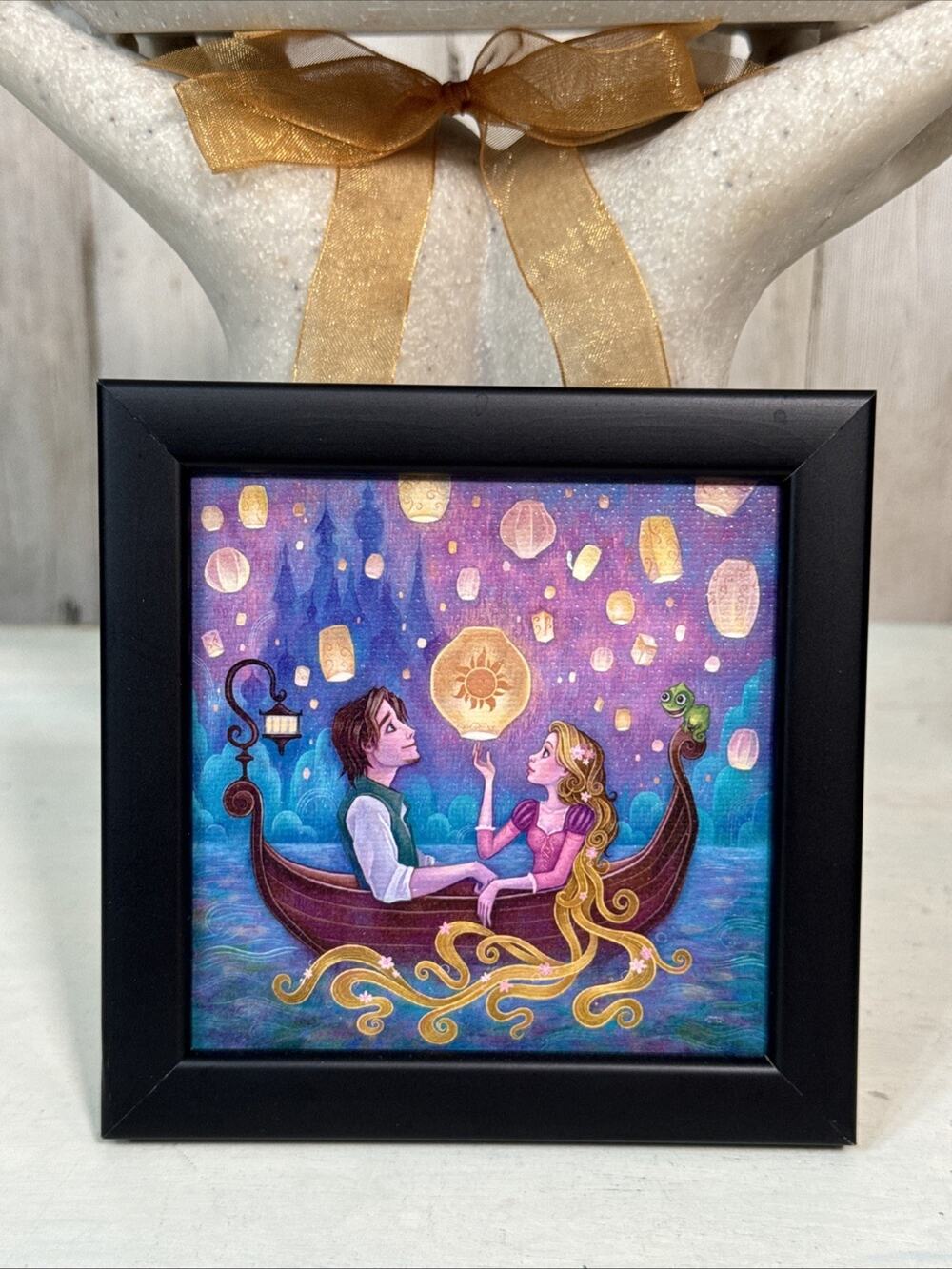 Disneyland Wonderground Gallery Mini Framed Art Canvas Tangled Rapunzel